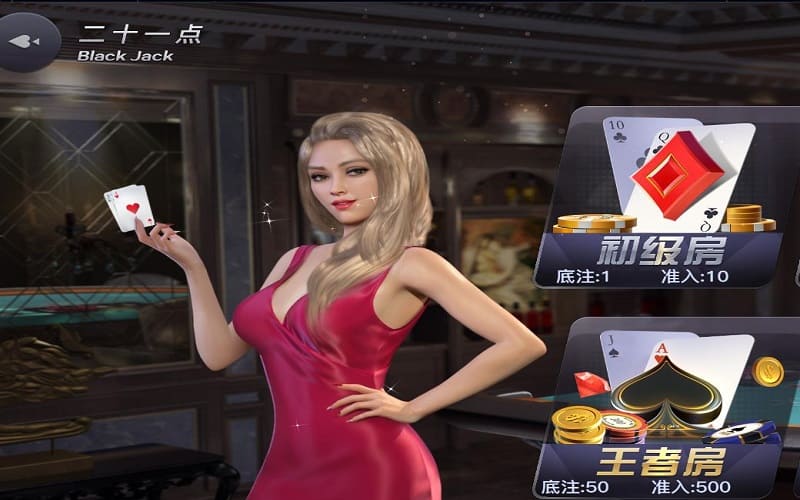 二十一点游戏（21点）英文名为：Blackjack